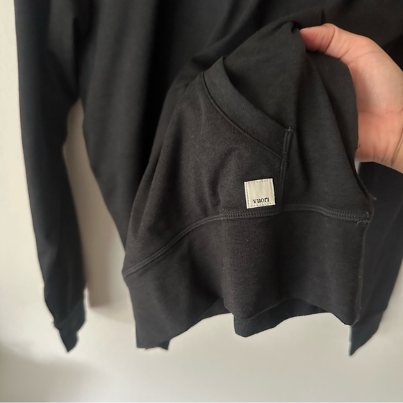 Vuori Ponto Performance Half-Zip Hoodie Black Medium - Picture 8 of 11